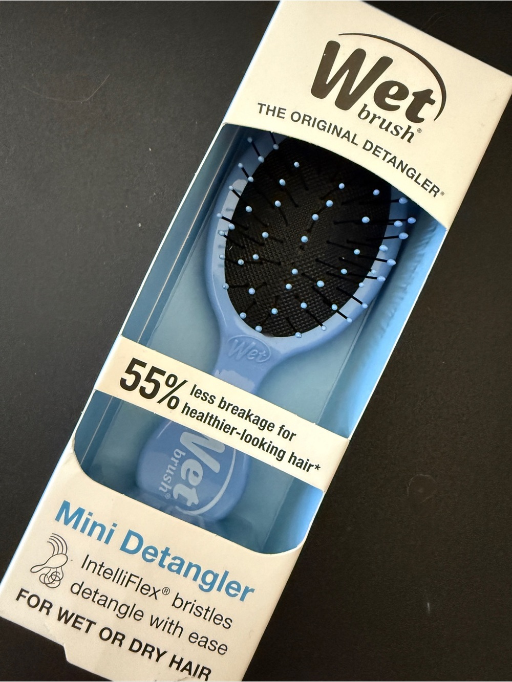 Wet Brush Mini Detangler Hair Brush - Light Blue
